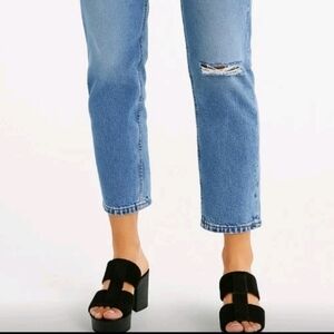 Divided Women’s Black Chunky Strappy Platform Trendy Block Heel Sandals 39